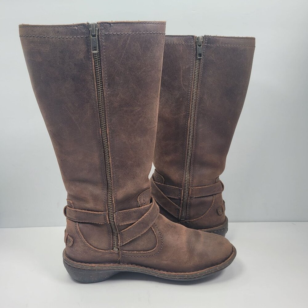 UGG Rosen Women's Brown Leather Riding Lined Winter Boots S/N1005450 US Size 6 - Picture 5 of 11